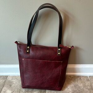 Portland Leather Small Zipper Tote